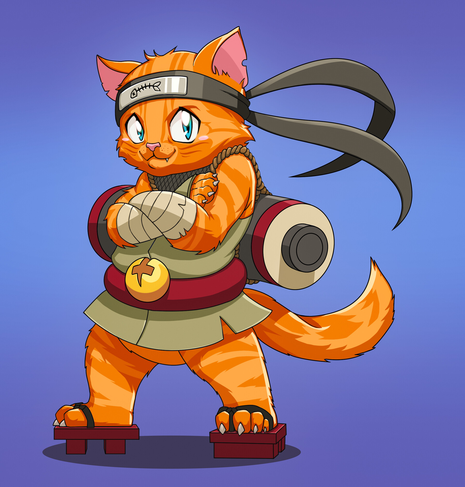 ArtStation Naruto cat