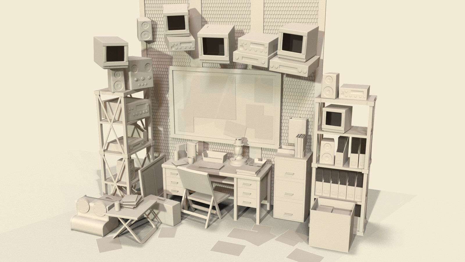 Central Hall responsible for modeling &amp; set dressing