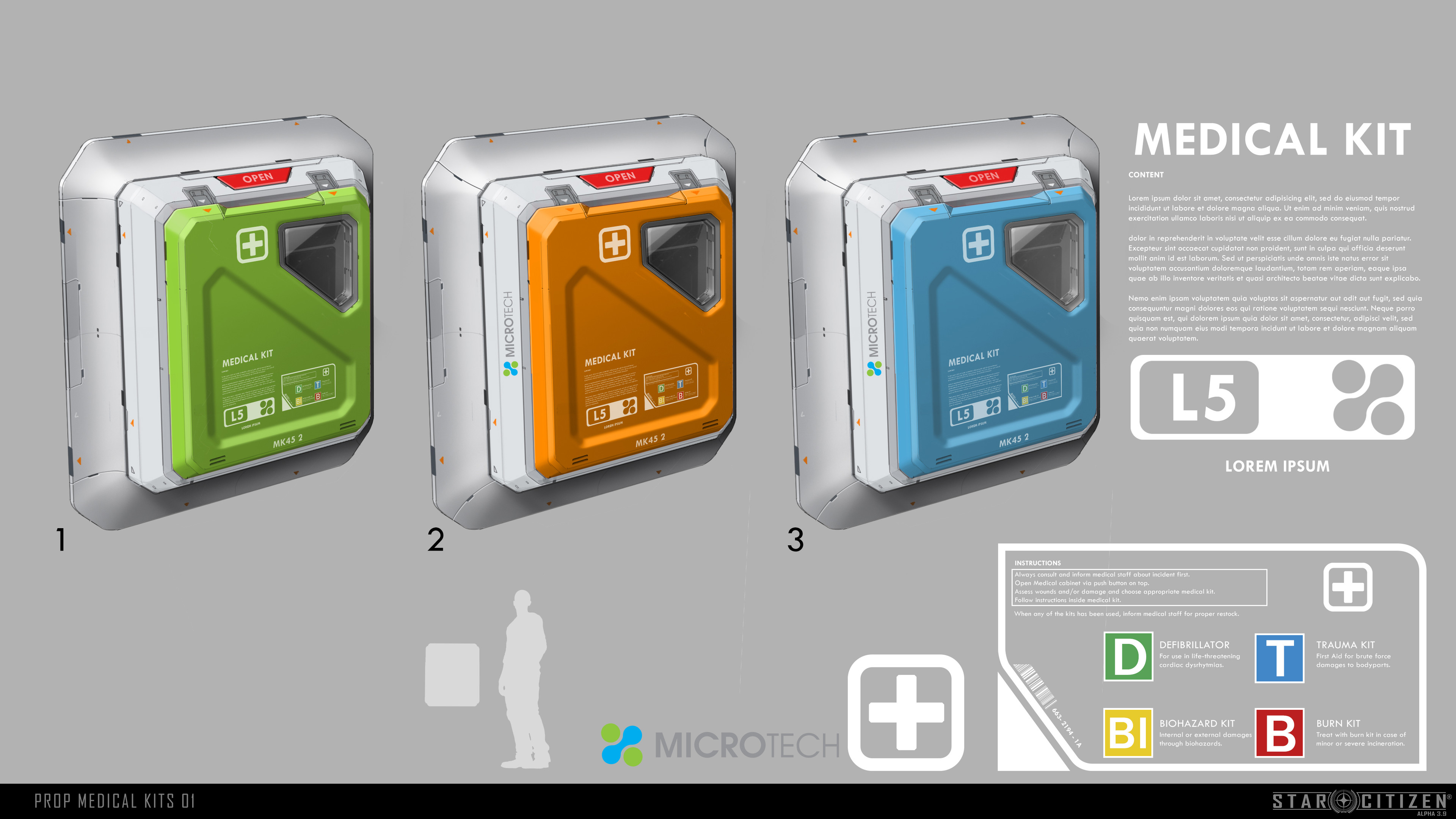 Wall mounted medical kits