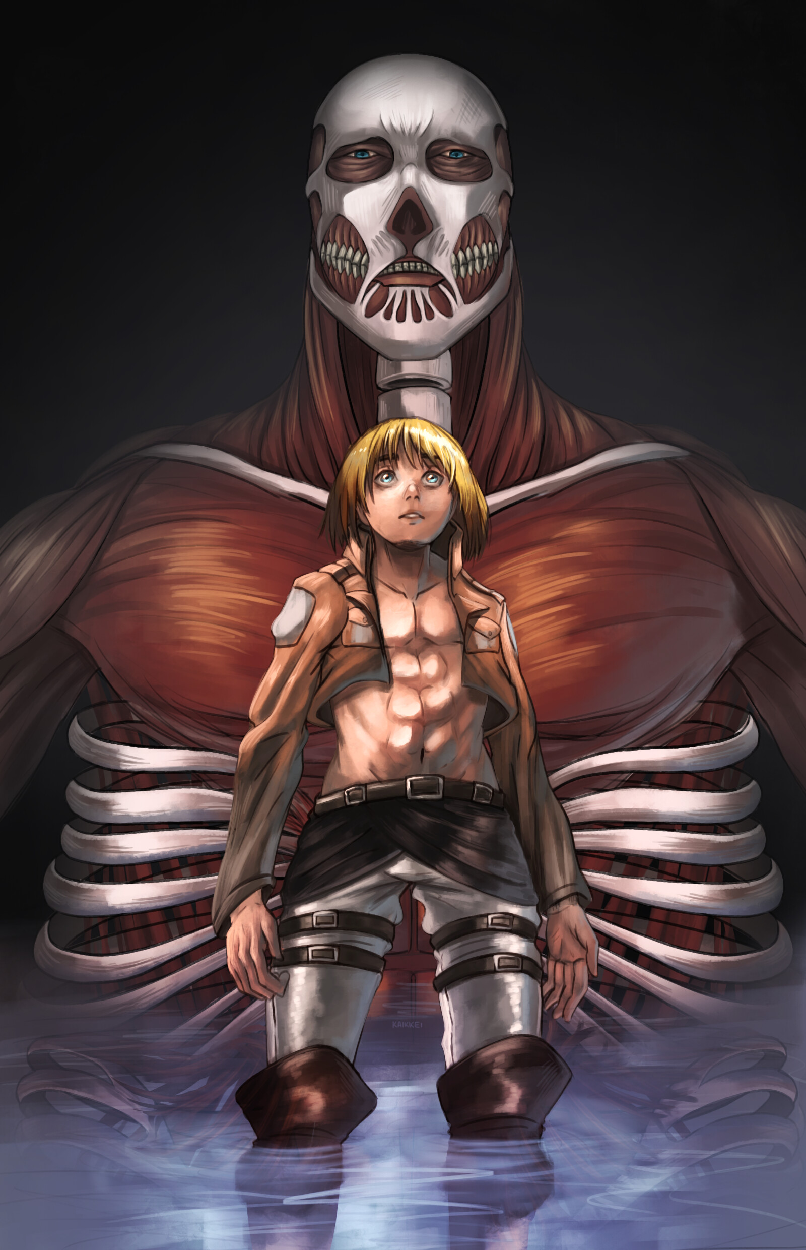 Artstation Colossal Titan Katriona Israel Armin, mikasa, eren, colossal titan, attack on titan, 4k, #166 wallpaper 4k for desktop, iphone, pc, laptop, computer, android phone, smartphone, imac, macbook, tablet, mobile device. colossal titan katriona israel