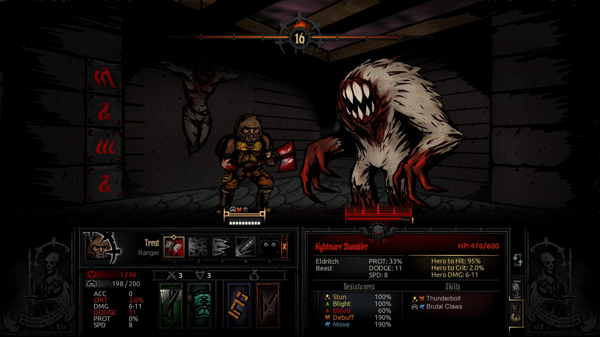 Ползучий ужас darkest dungeon карта