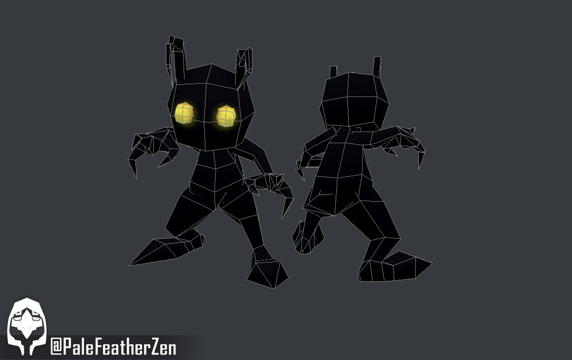 • 636 tris
• 512 x 512 texture
• Rig + IKs

A more economic shadow, the original Kingdom Hearts design with even fewer polygons!
