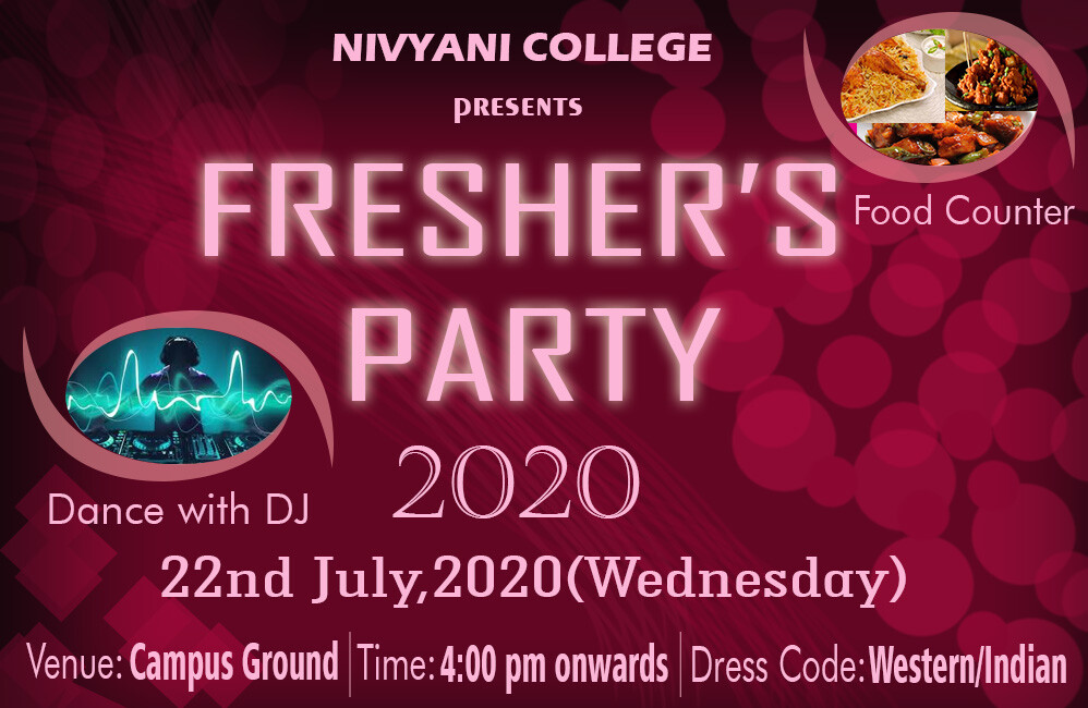 Fresher Party Invitation Card