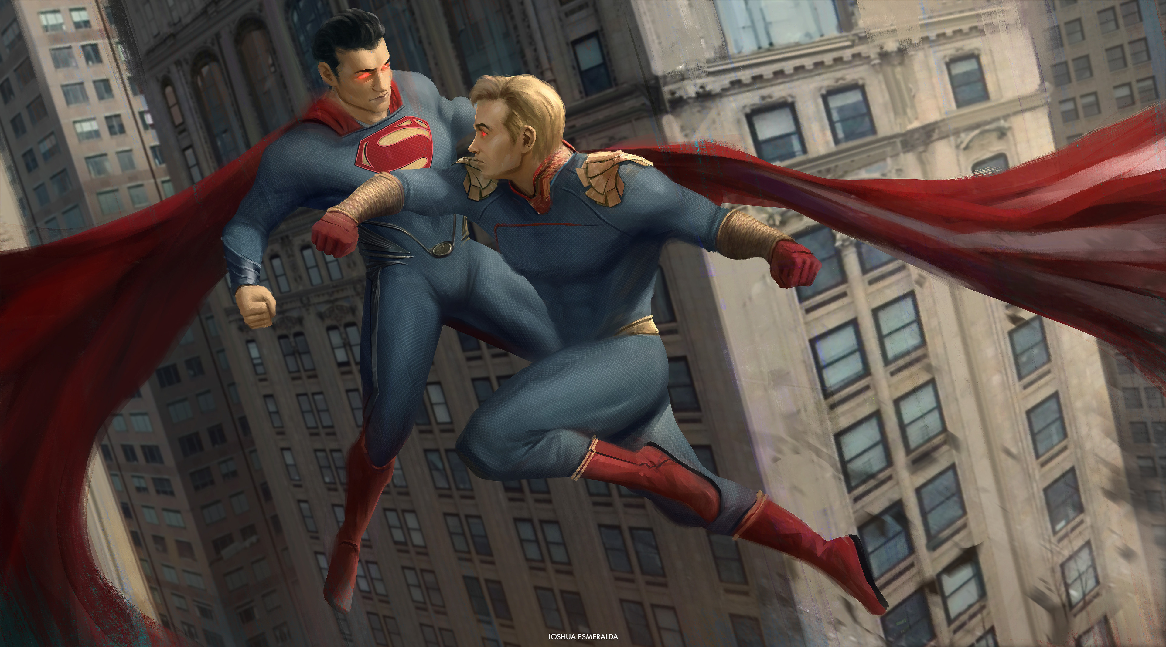 Superman Vs Homelander Fanart Joshua Esmeralda Artstation
