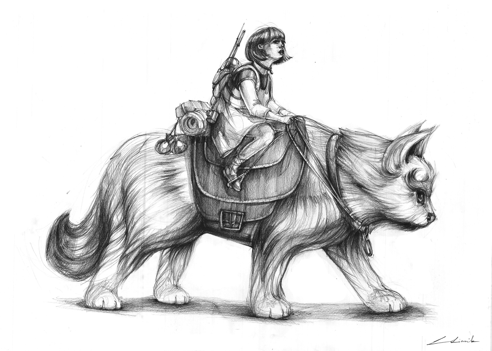 ArtStation - Cat rider