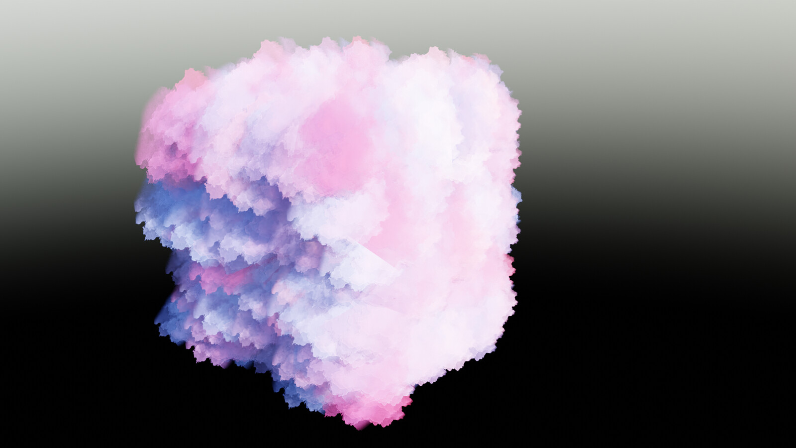 An earlier version of the shader on a cube.
