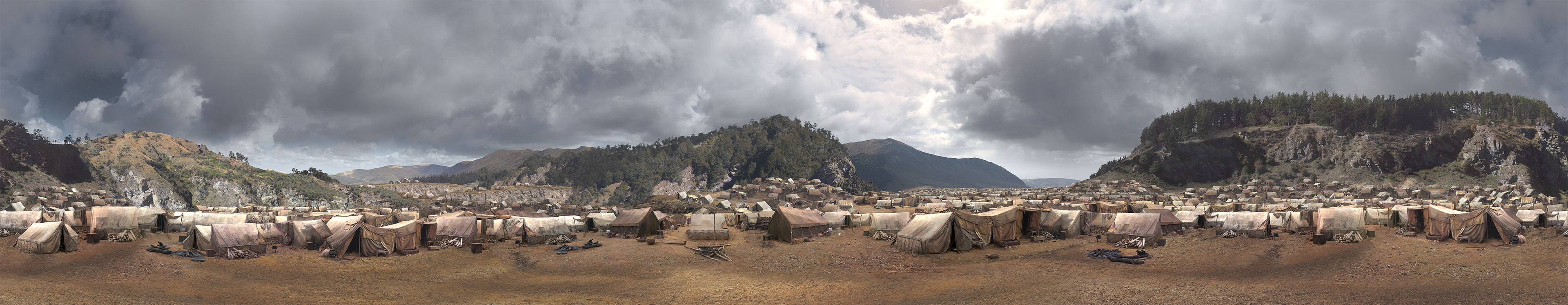 360° Rebel Camp: This matte-painting is a 360° environment right in the middle of the rebel camp in the first episode.