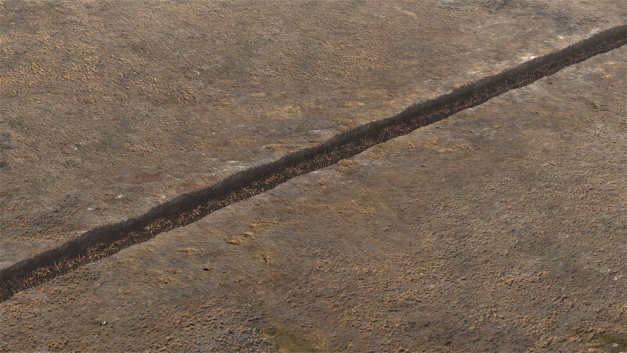 Closer look at the trench.