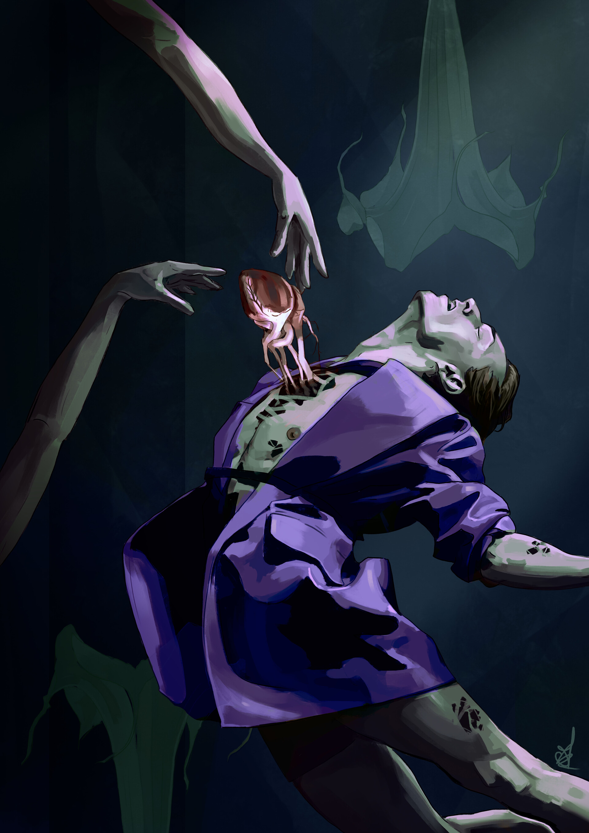 Artstation Three Words Exercise Flower Heart And Corpse