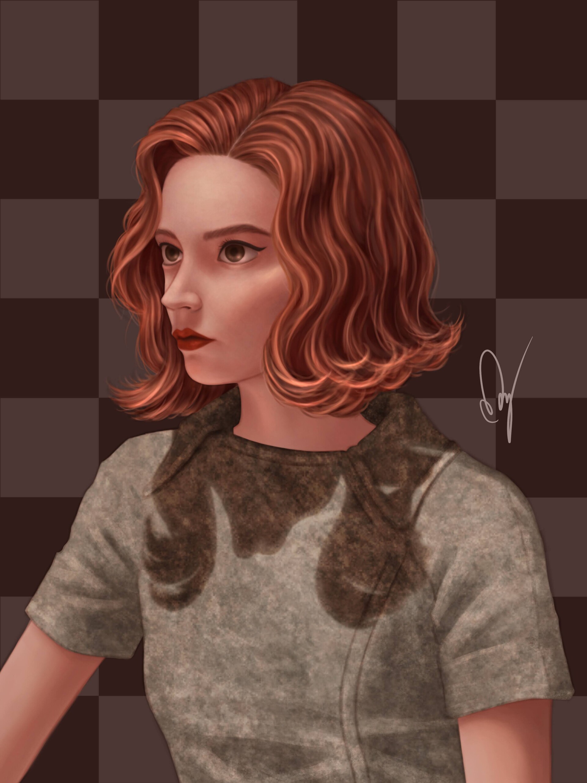 Elizabeth Harmon, an art print by kimoy - INPRNT