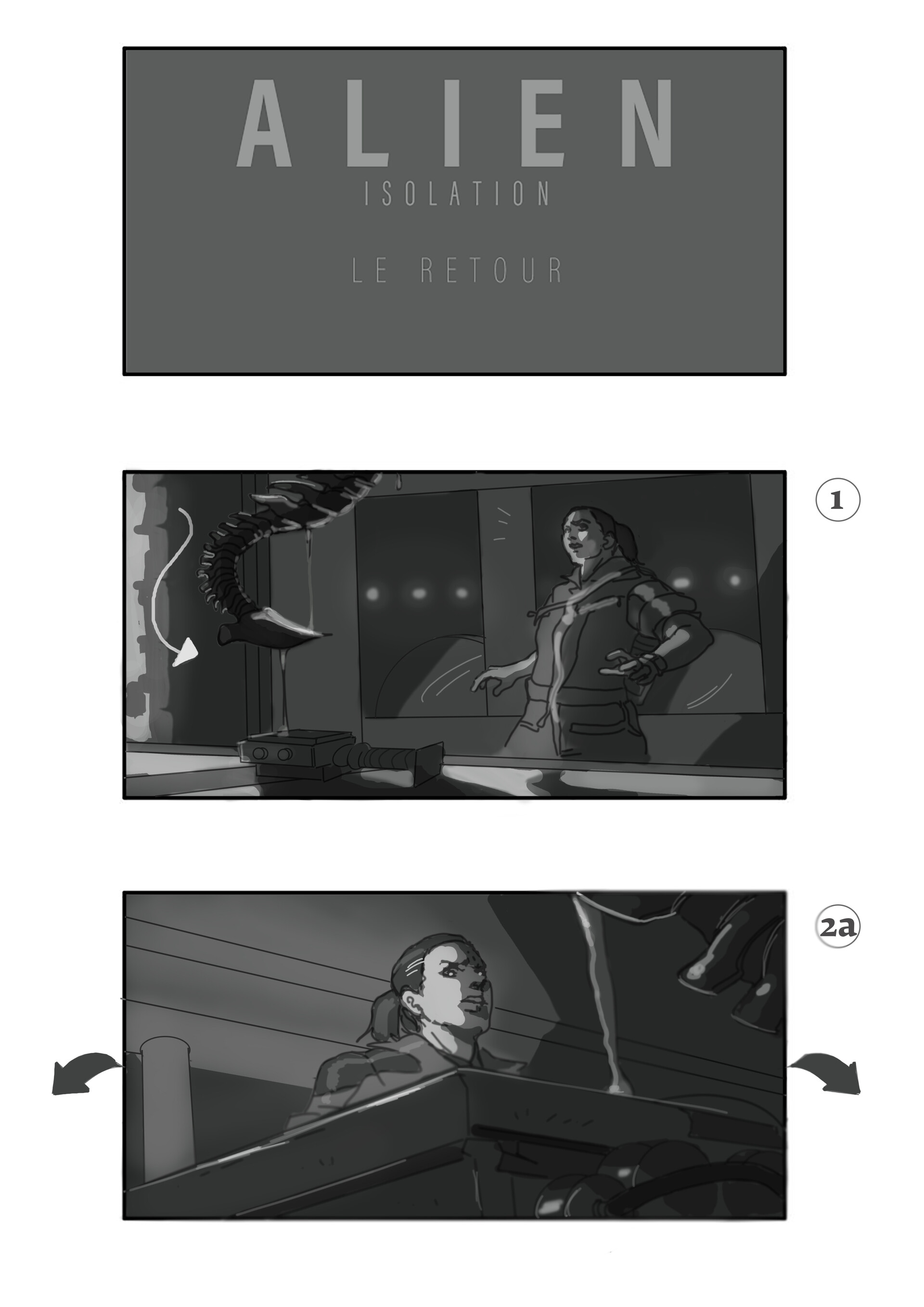 ArtStation Alien Isolation Story Board school project