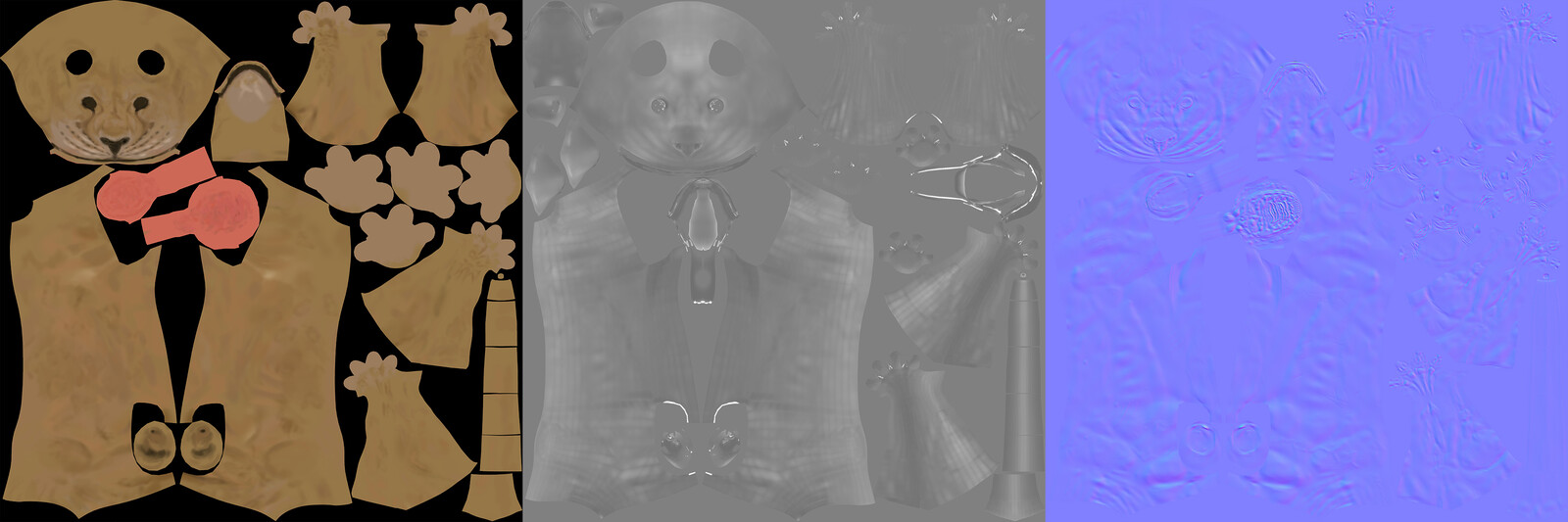 Three maps generated for the character.