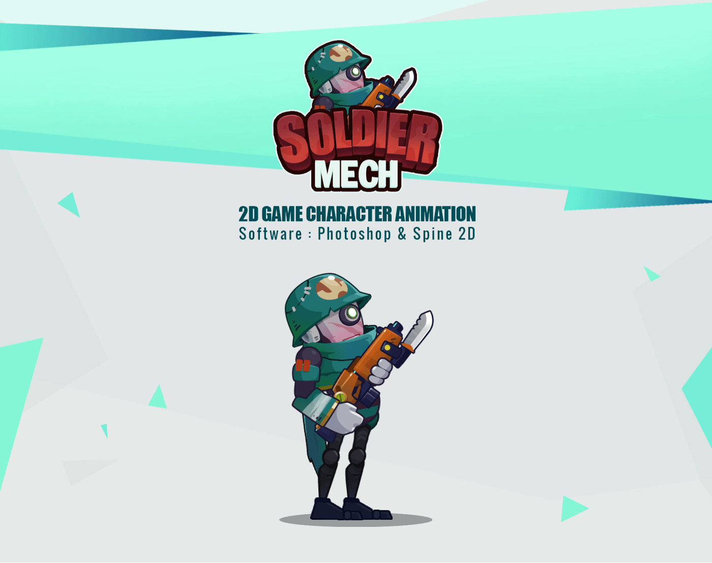 ArtStation - Spine 2D Animation - Mech Soldier Character Animation