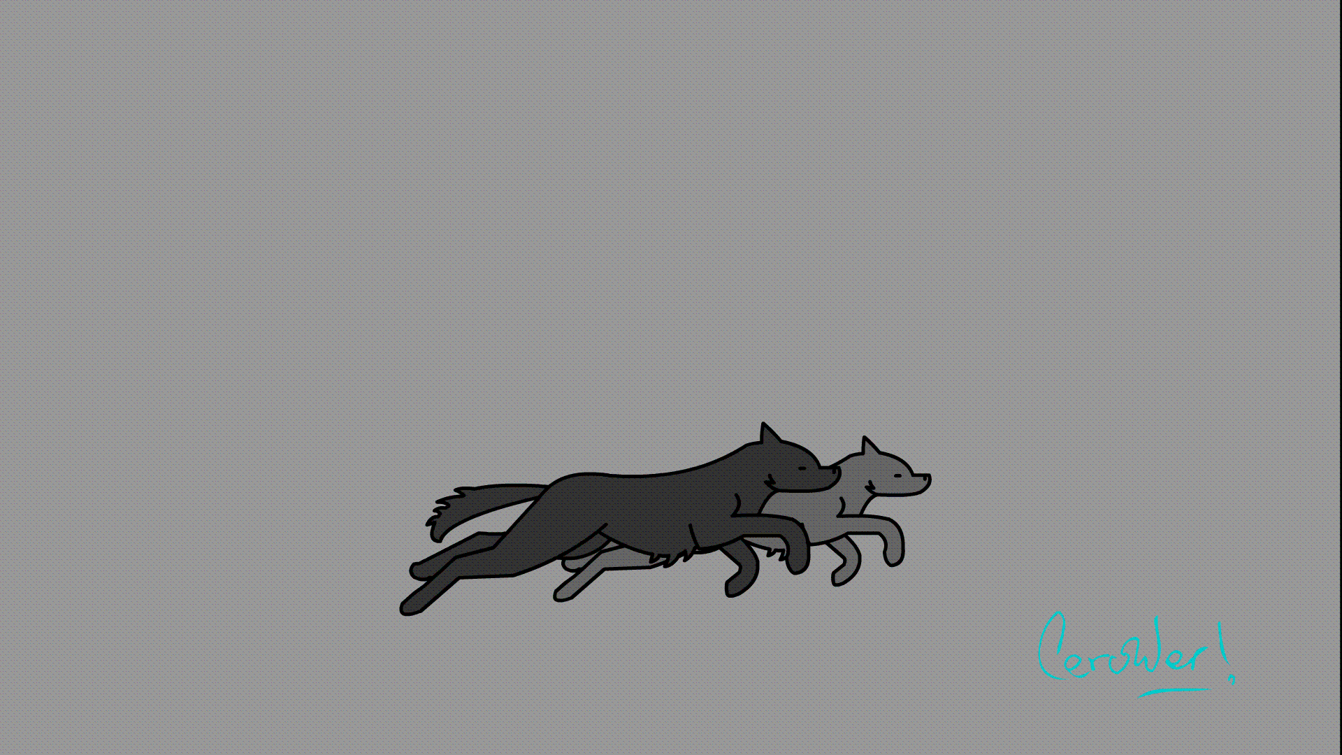 ArtStation - Wolves running GIF -Ceruwer