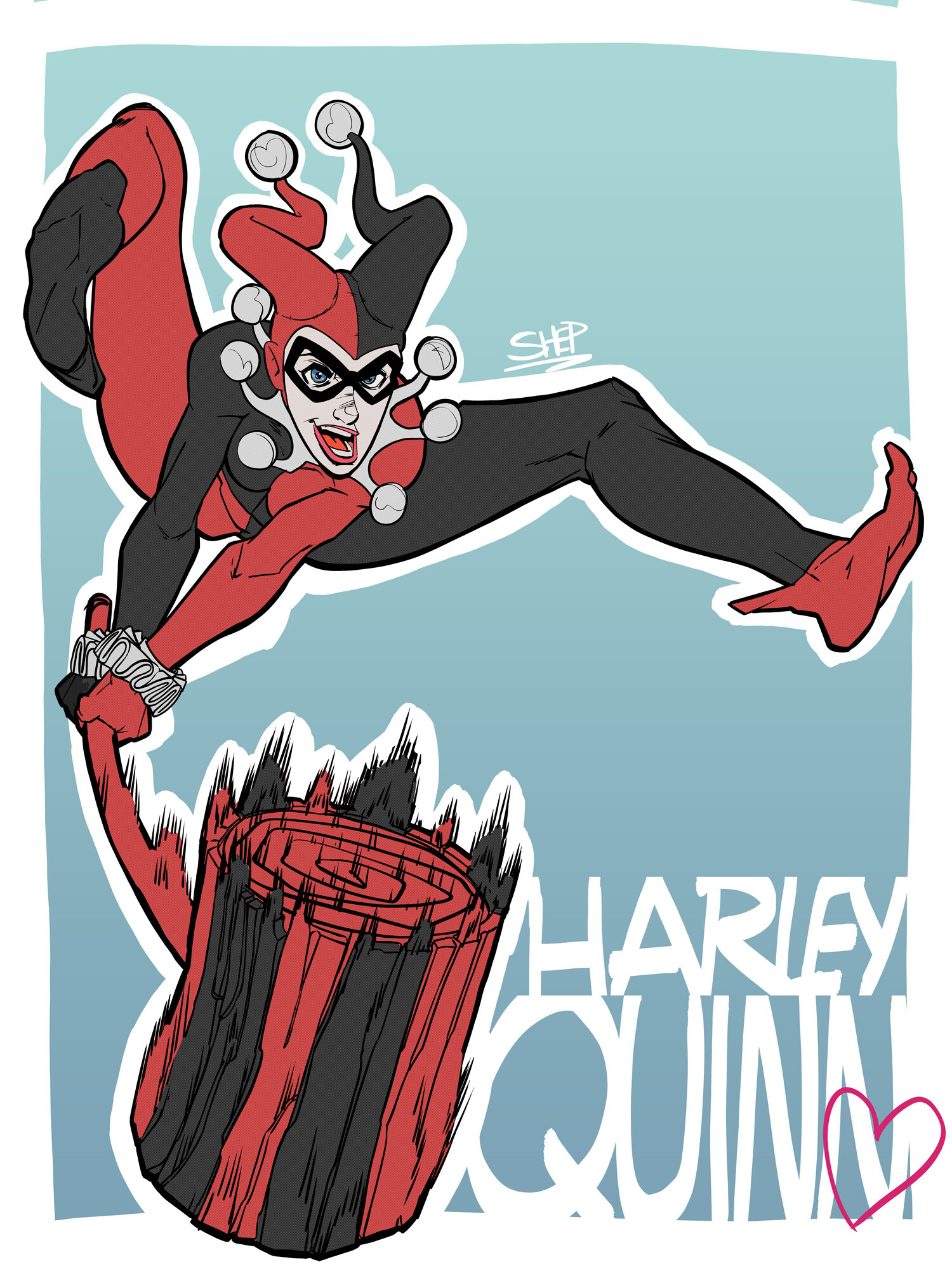Connor Sheppards Portfolio Harley Quinn Fan Art