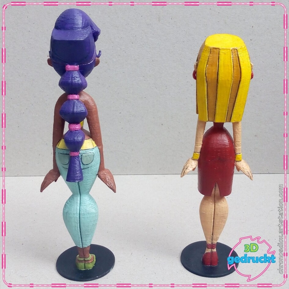 Mariano Castro Entenza - Sierra and Blaineley 3d printed fanart figures  from Total Drama