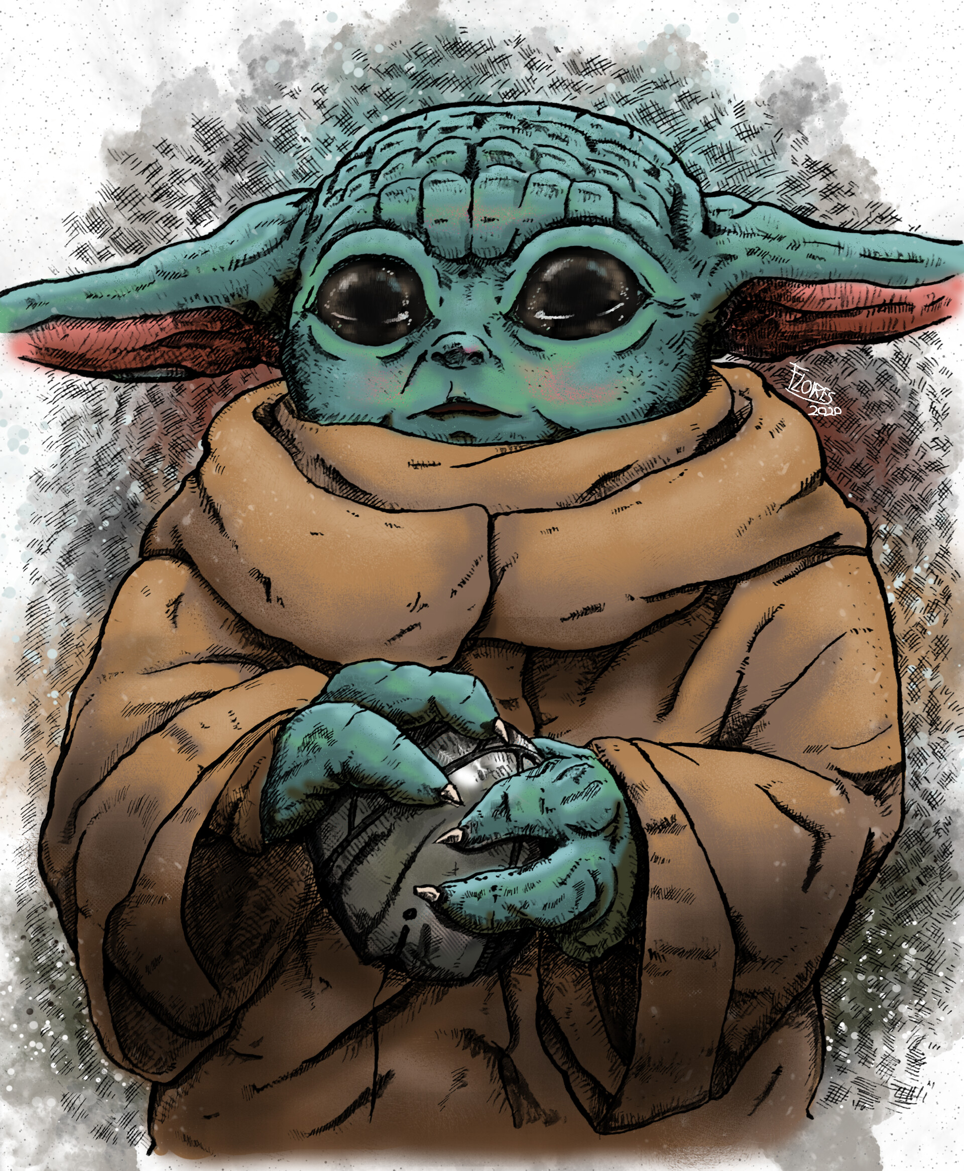 Artstation Baby Yoda The Mandalorian Diogo Flores Artstation Baby Yoda The Mandalorian Diogo Flores