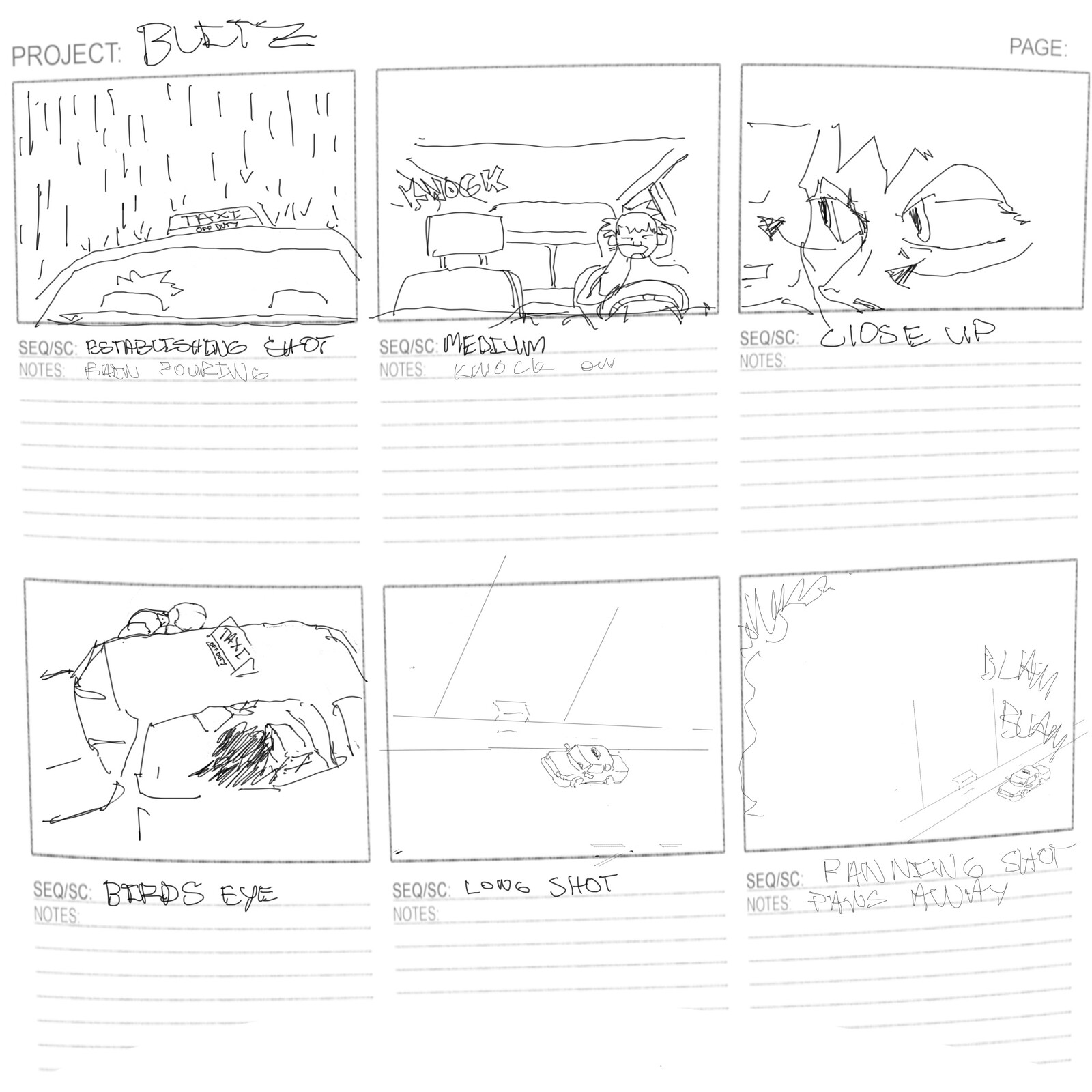 First ideas for the storyboard I didn’t use this one I felt it was to grim