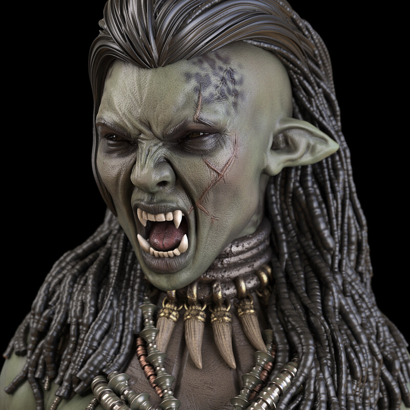 "War Cry" | Female Orc Design | Digital Maquette