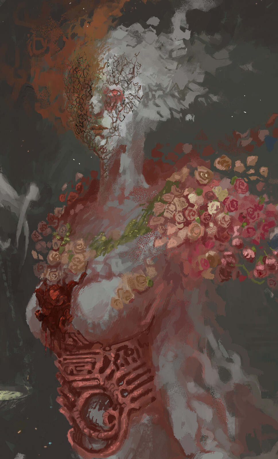 the heart of Legerence, beats outside her chest.