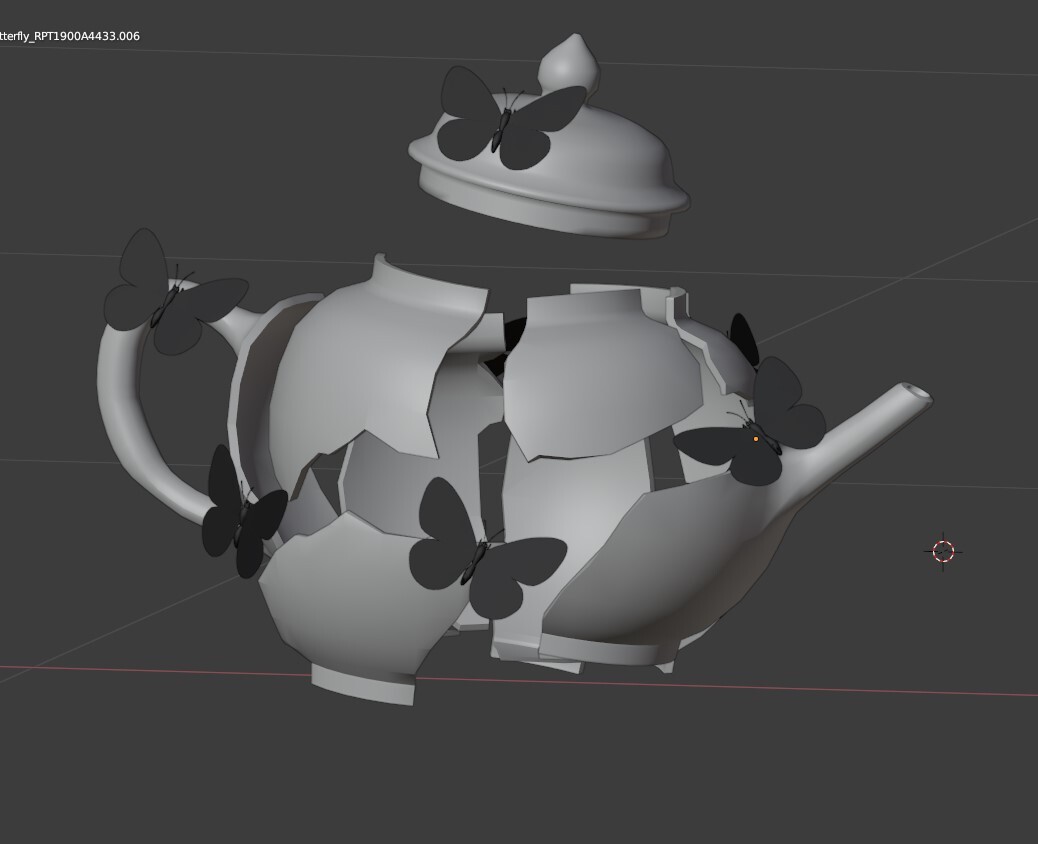 Alice Biban 3D Interpretation of "Teapot Still Life II"