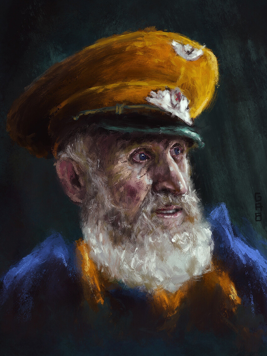 ArtStation - Old Sailor Painting
