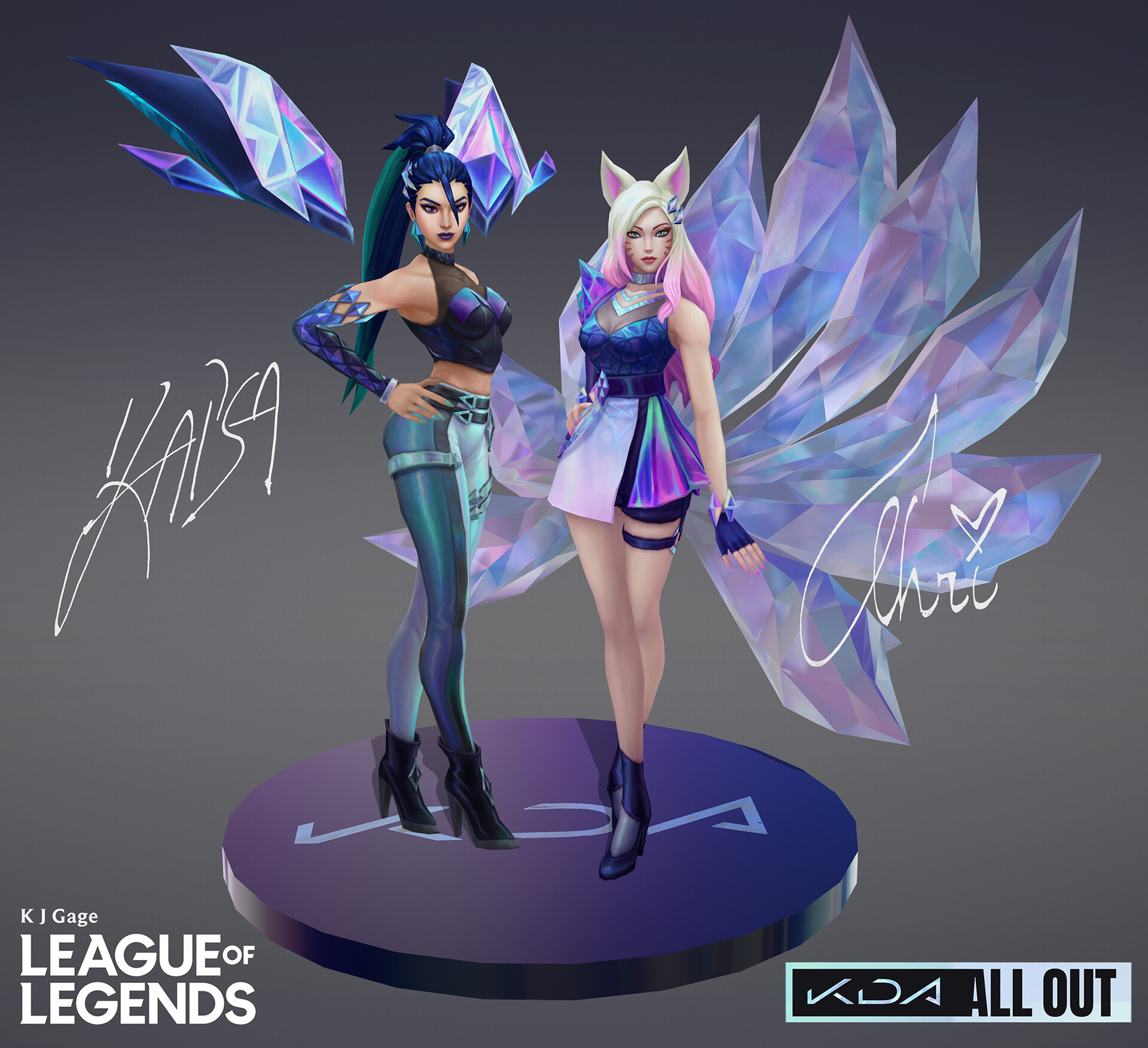 Artstation K Da All Out Ahri Kylie Gage Kda all out ahri vs kda ahri epic skins comparison (league of legends). k da all out ahri kylie gage
