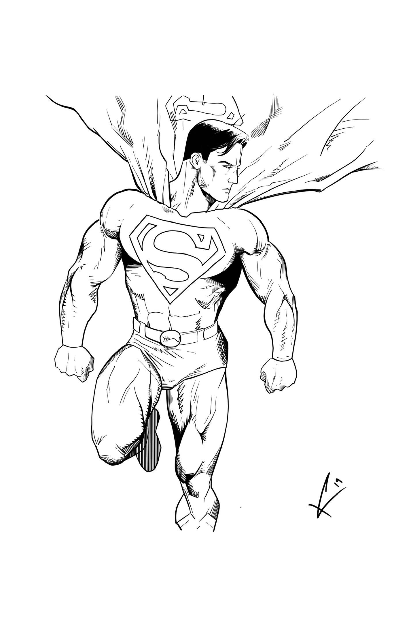 ArtStation - Superman Inks over Tom Nguyen