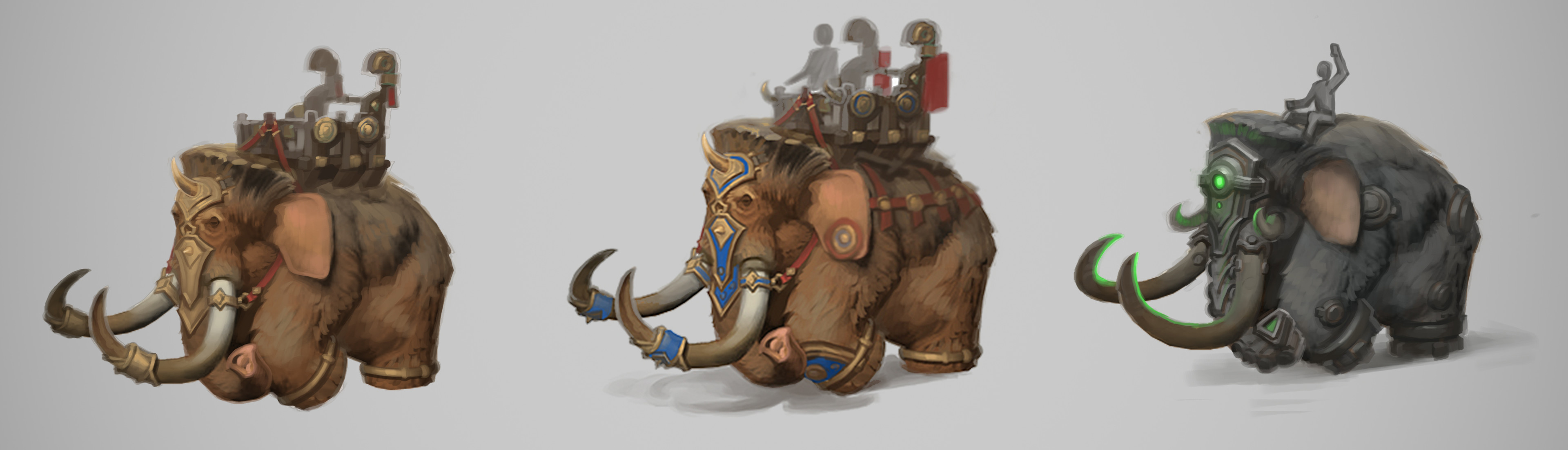Mammoths. Common, legendary, Zem modification (name of the techno-necromancer race).