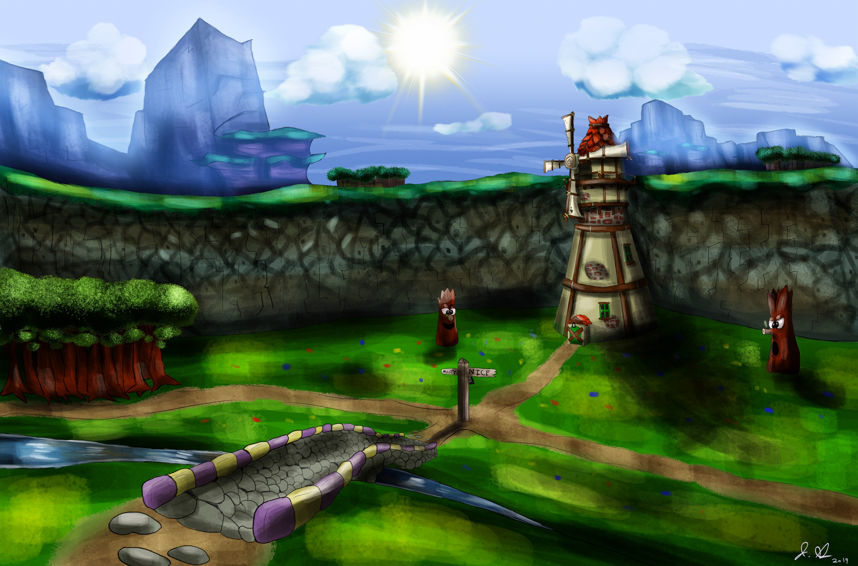 The windmill, the main area of the game
