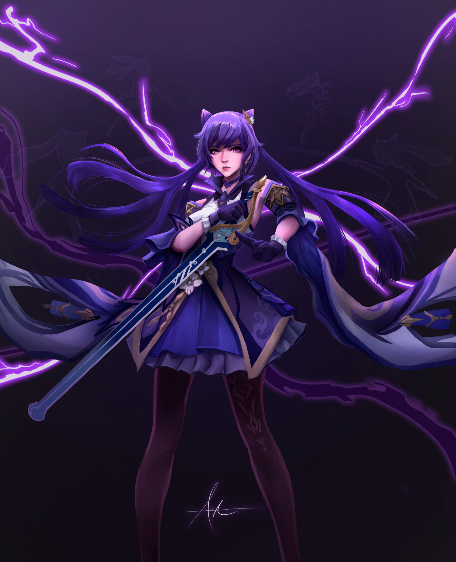 Artstation Keqing Fan Art Genshin Impact Alberto Vargas The game features a massive, gorgeous all submissions should be primarily relevant to genshin impact. keqing fan art genshin impact alberto