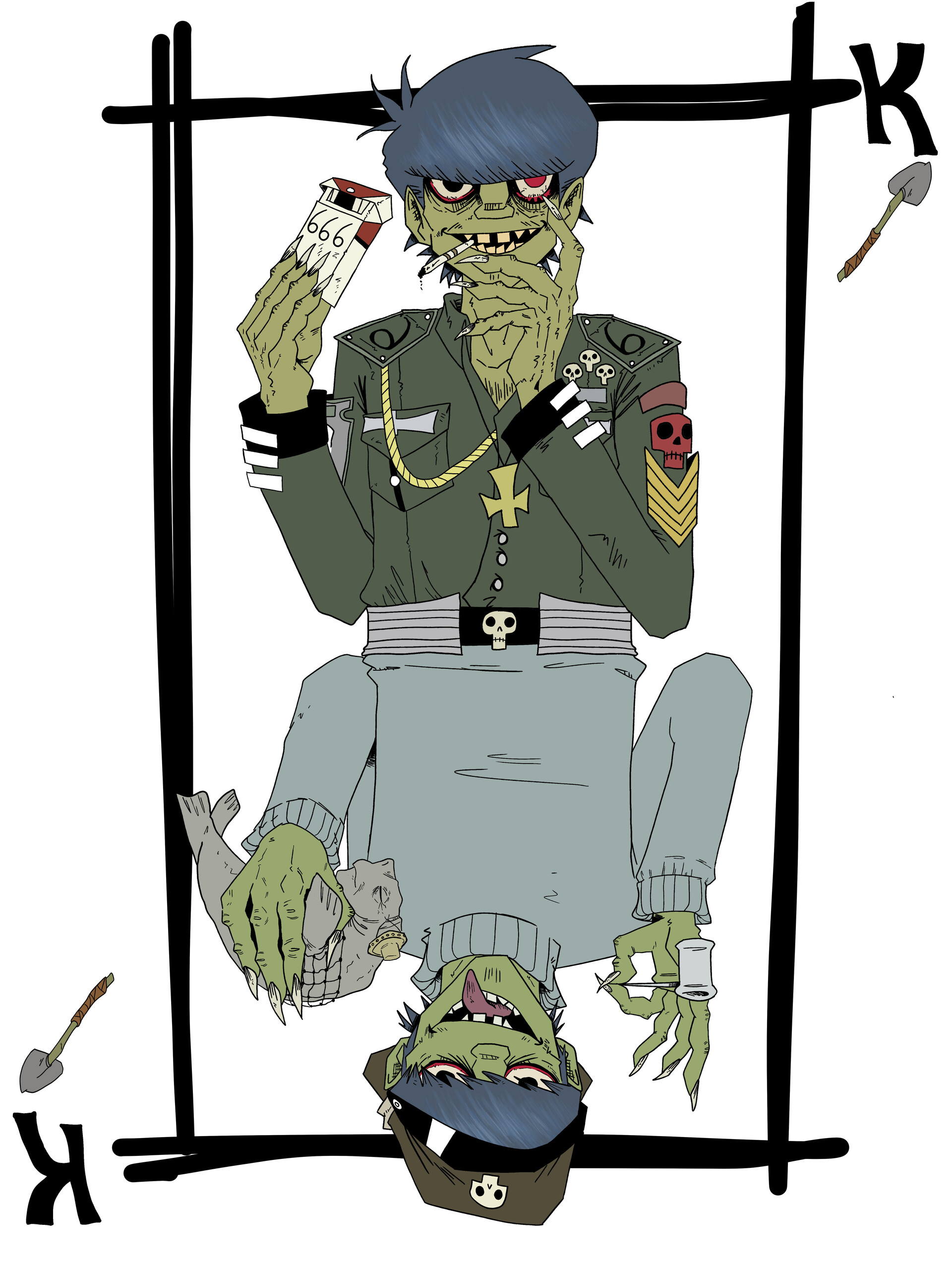 Artstation Gorillaz Cards Murdoc Moses Kisuge After the success of humanz, murdoc was revealed to be incarcerated at wormwood scrubs prison in an acceptance speech from the band during the 2018 brit awards. artstation gorillaz cards murdoc