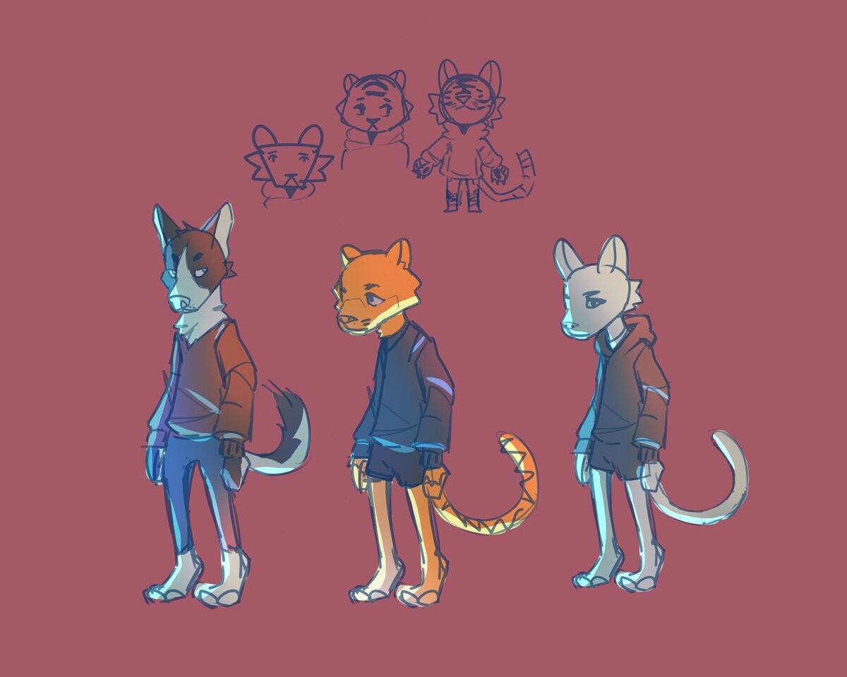Concept Art for the characters