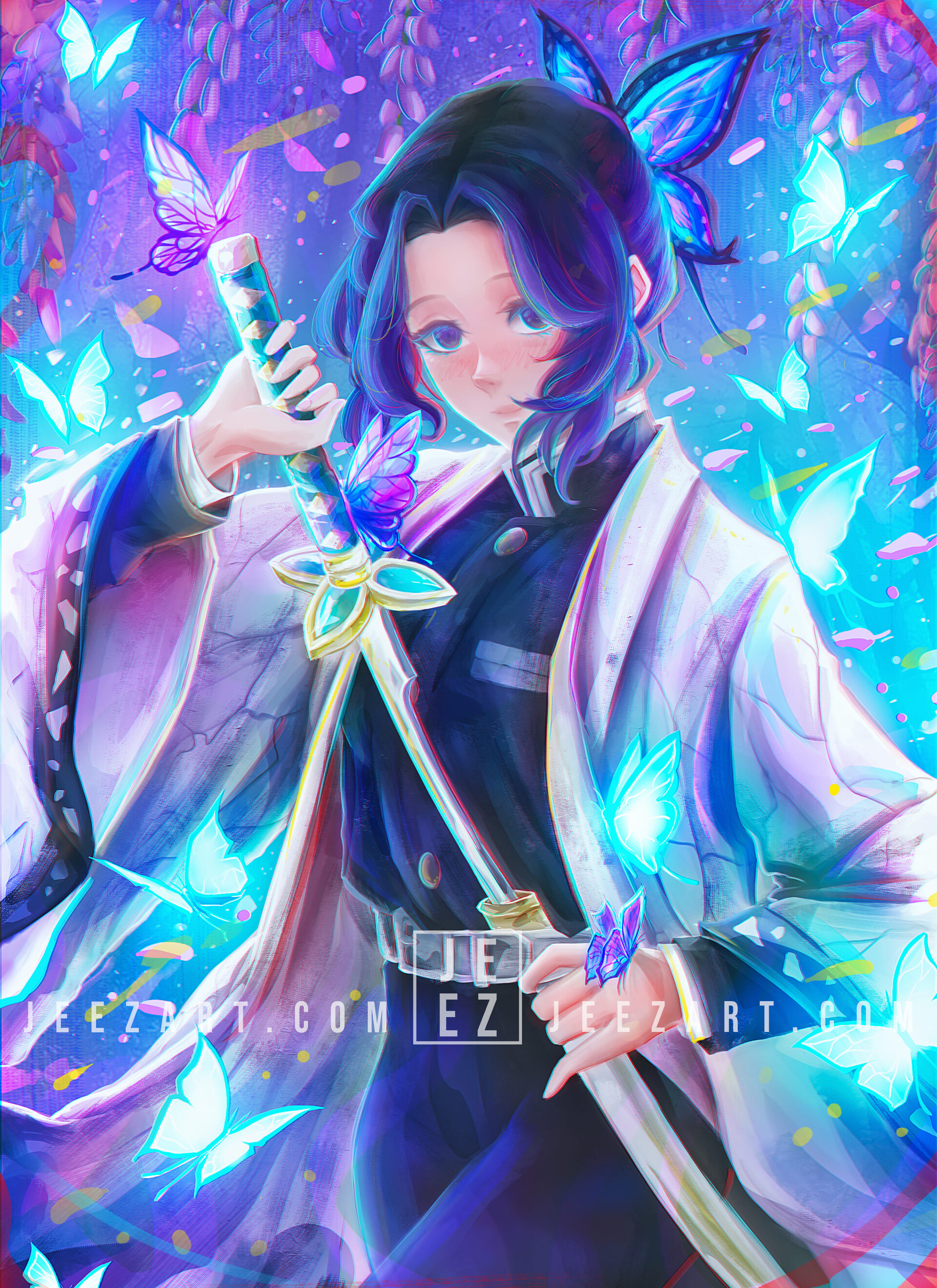 Artstation Shinobu Fanart Demon Slayer Jeez Art