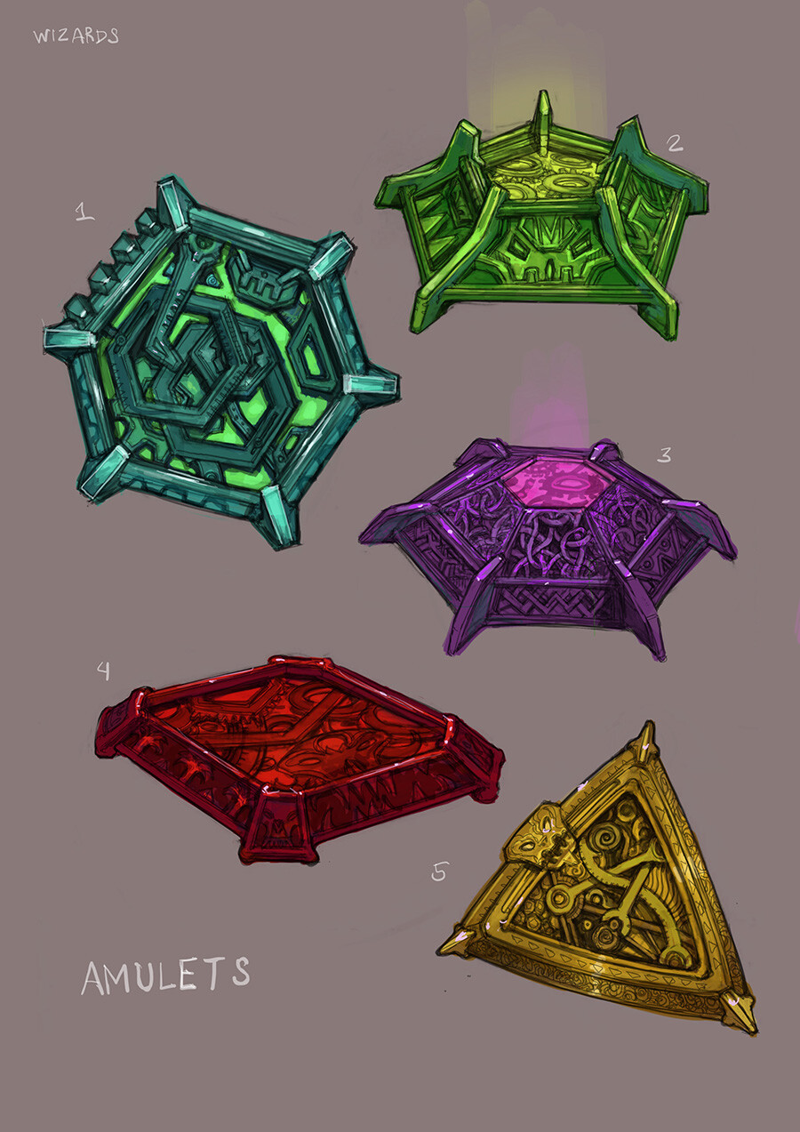 Sketches for amulets