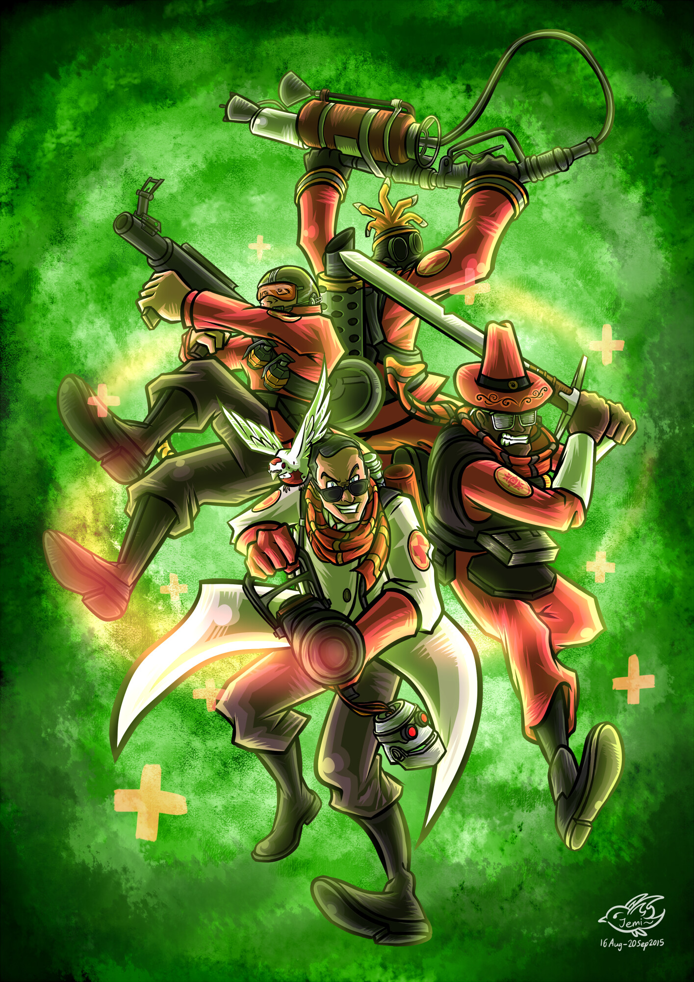 ArtStation - Team Fortress 2 fan art - Blastiful Bunch - We Are One