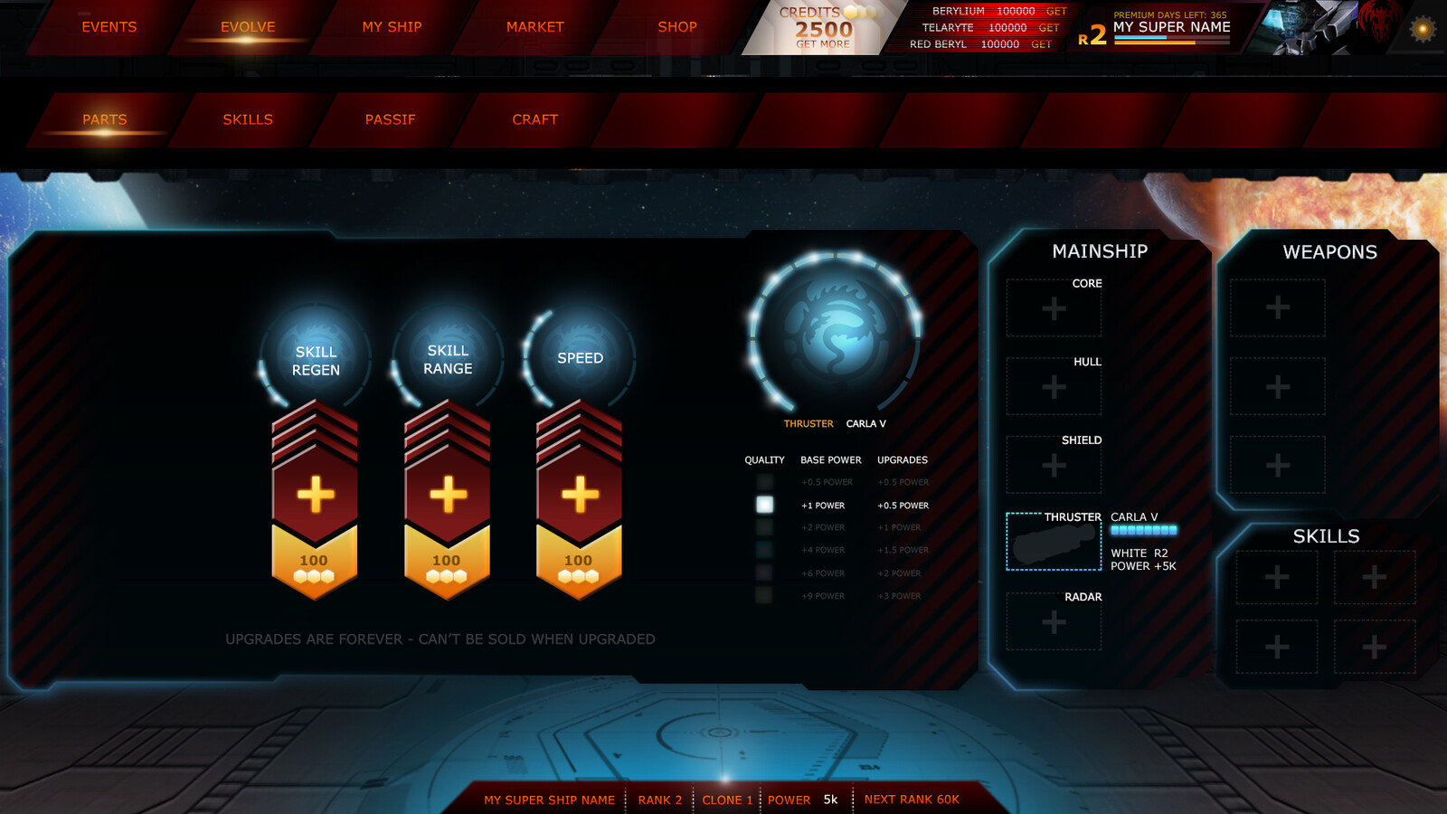 UI #001 Evolve Parts