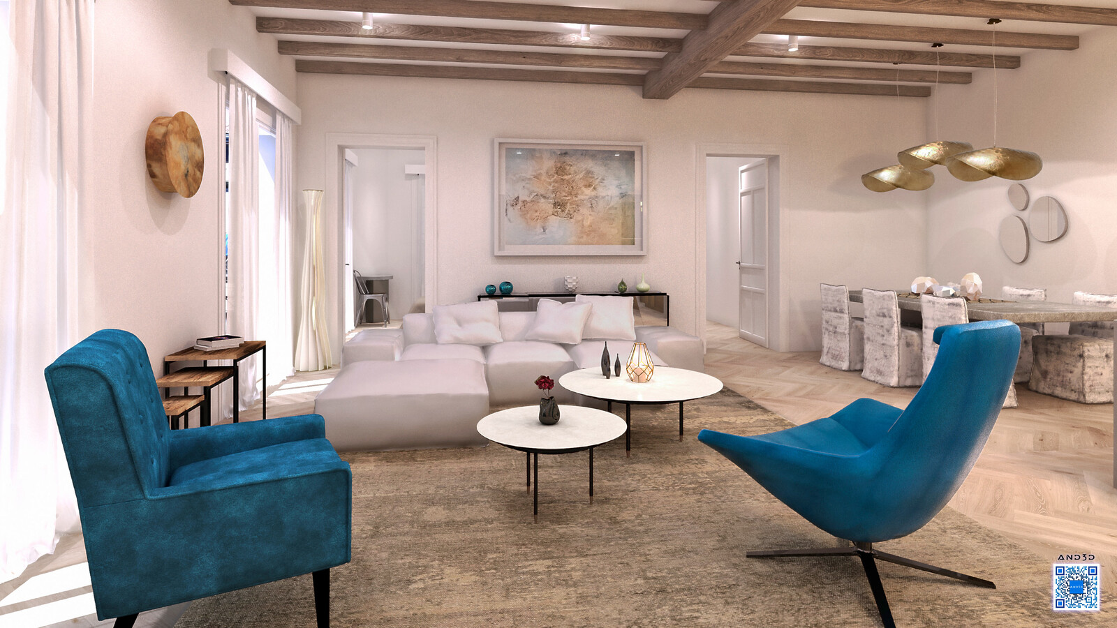 Render final Salón-Comedor-Cocina