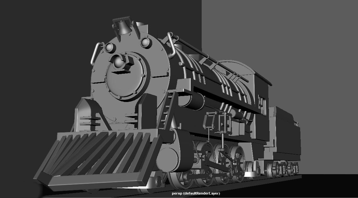 ArtStation - 3d steam engine train