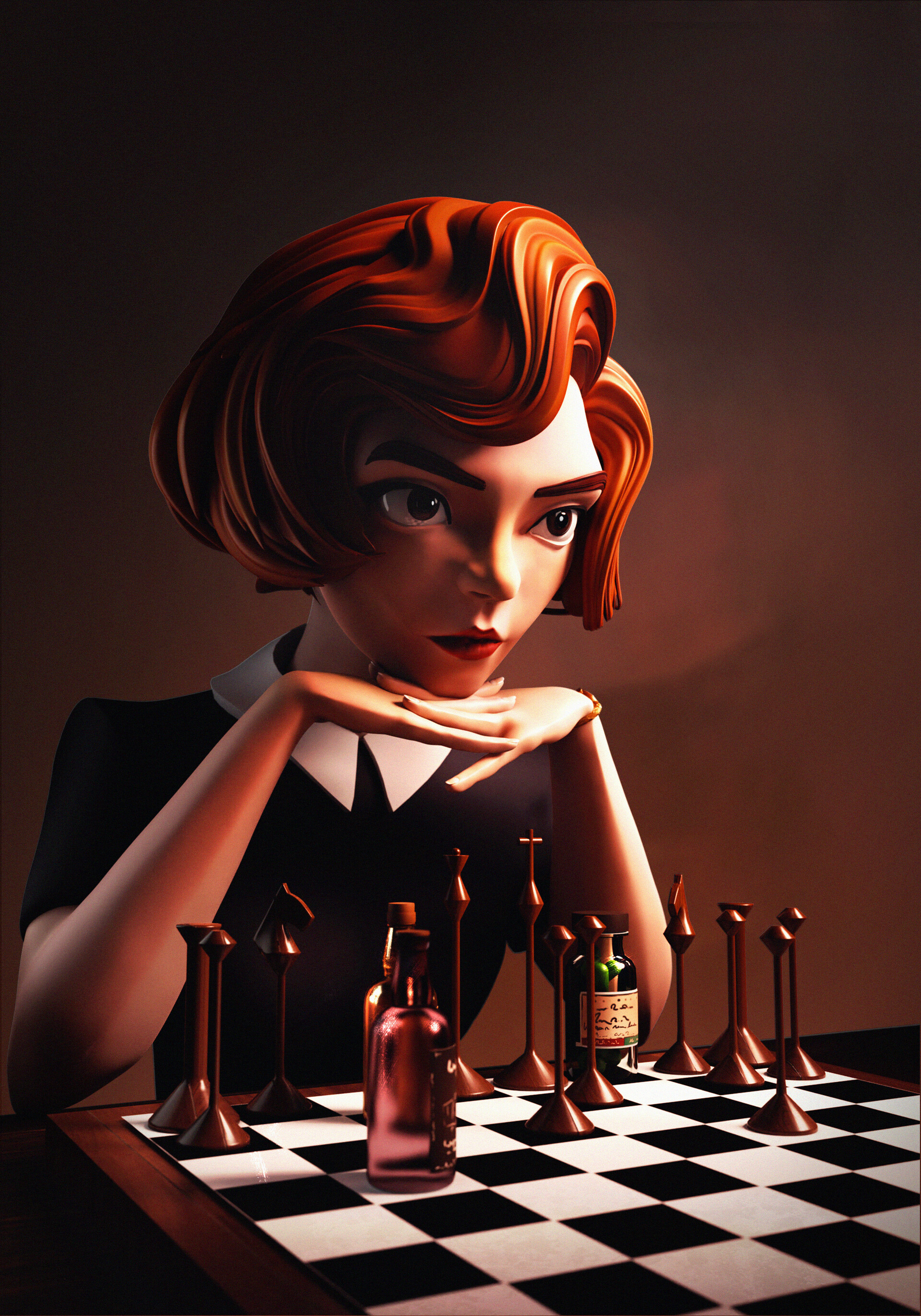 Maxon ZBrush on X: The Queen's Gambit - “My fanart of Elizabeth Harmon  from The Queen's Gambit I did during the weekend. I don't often make fanart  of TV shows, but this