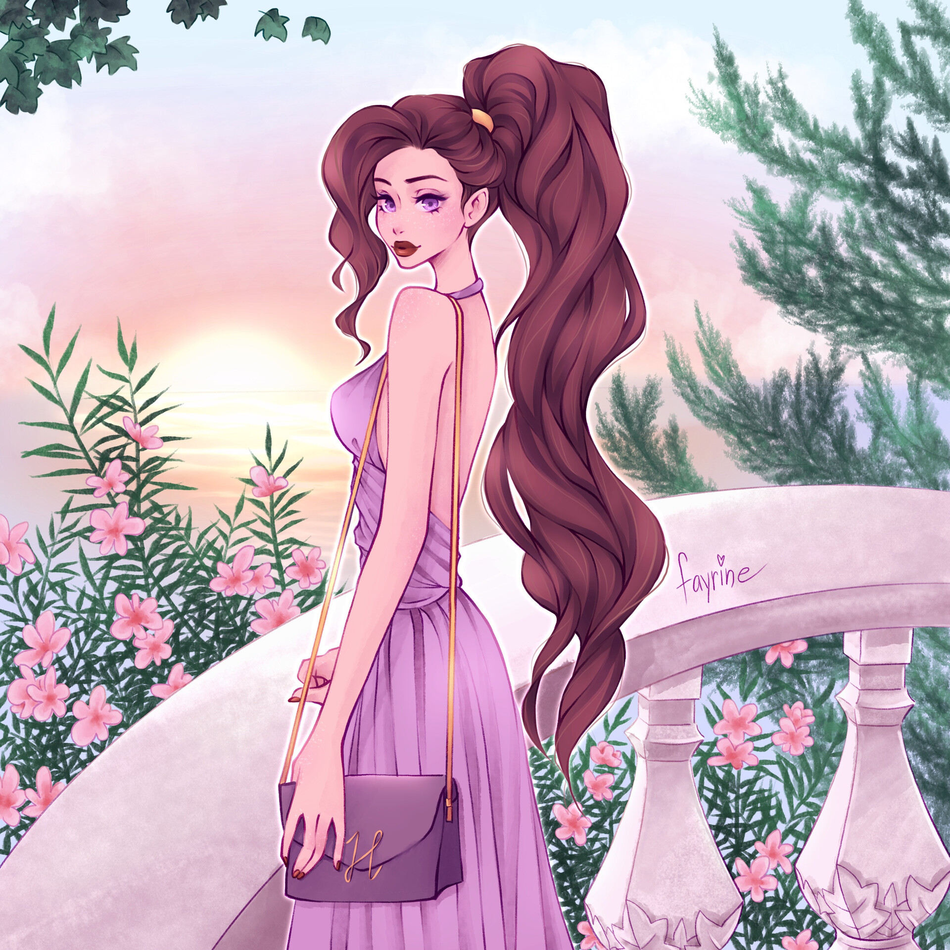Illustration inspired by Megara and what a girl like her would live like in...