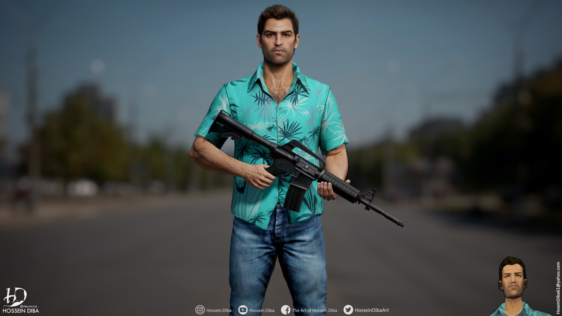 Artstation 3d Model Of Tommy Vercetti Real Time Hossein Diba