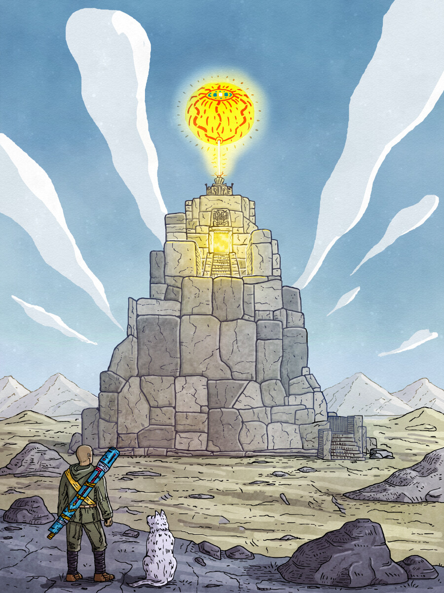 illustration for sci-fi book 