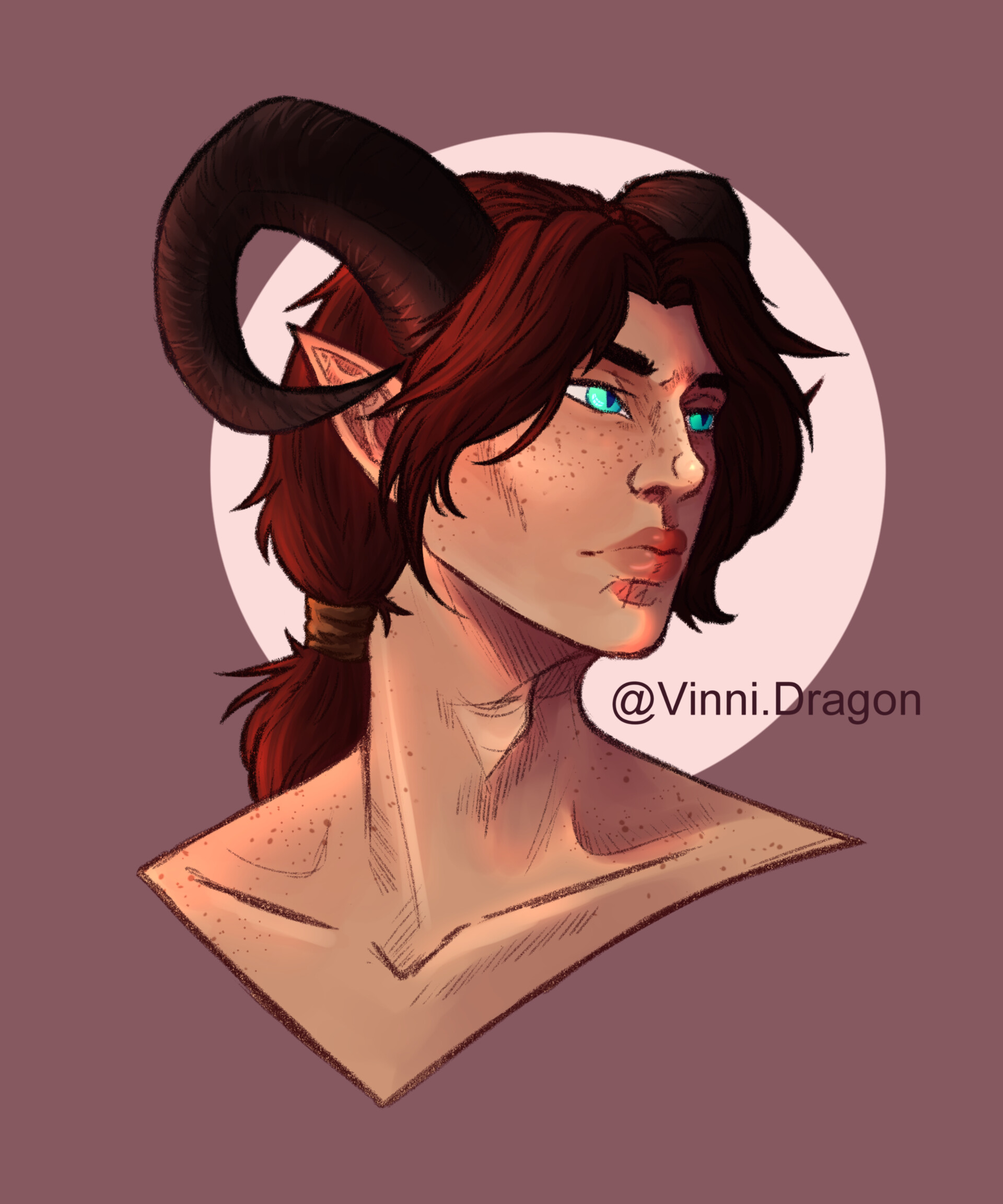 ArtStation - Tiefling Portrait Two - Electric Boogaloo