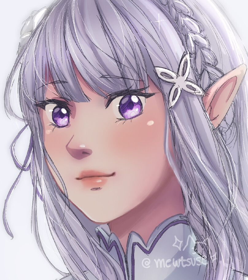 ArtStation - Emilia from re:zero