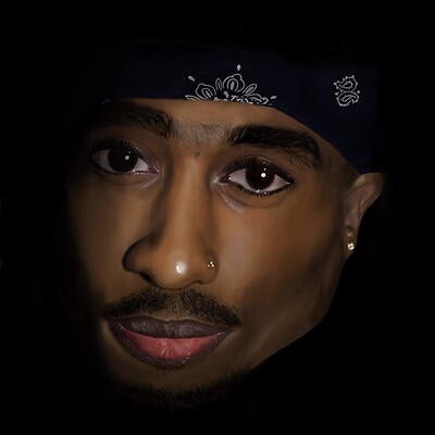 Tupac nose pierced new arrivals side