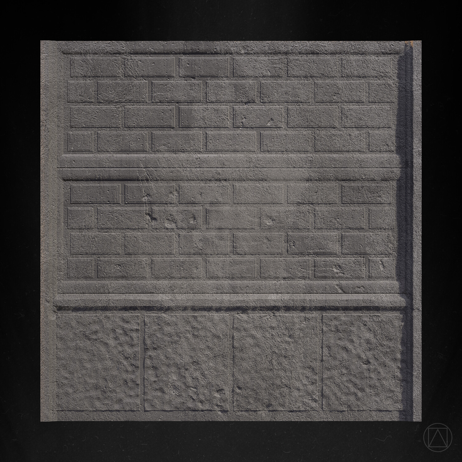 Tile with wall shape.