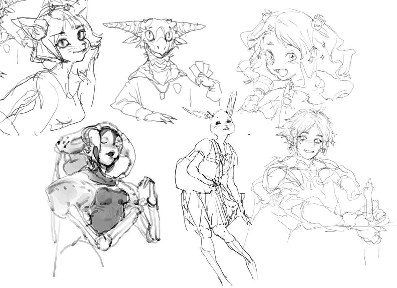 Entei Ryu - sketches