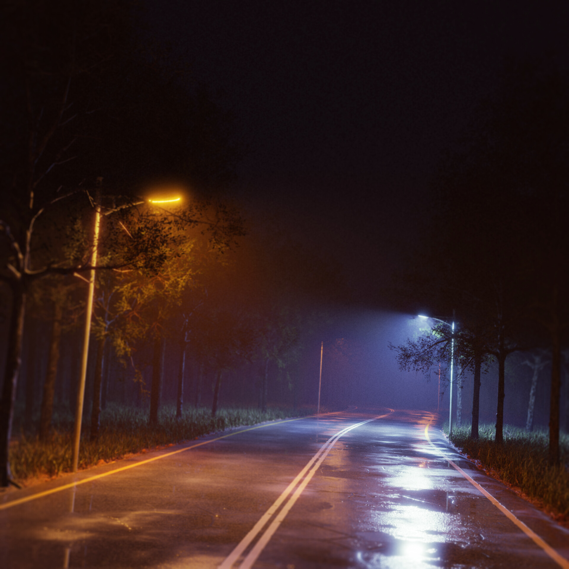 ArtStation - Night Road