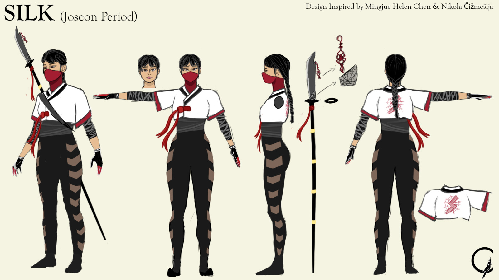 My original 2D Concept art. Certain aspects like the pants, hair and staff were changed during the sculpting process.